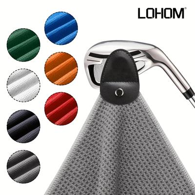 Premium Microfiber Golf Towel With Removable Magnetic Clip - Perfect For Golf Lovers, Waffle Weave For Superior Absorption And Quick Drying