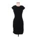 BB Dakota by Steve Madden Casual Dress - Bodycon High Neck Short sleeves: Black Solid Dresses - Women's Size Medium