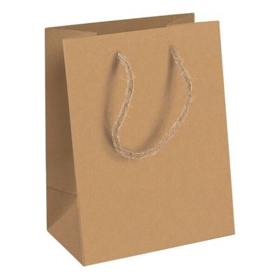 6er-Pack Geschenktasche aus Kraftpapier M 21,5 x 10,2 x 25,3 cm braun, Clairefontaine, 21.5x25.3x10.2 cm