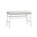 Banc en fer et polyester gris