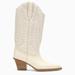 Bone Western Boot With Embroidery - Natural - Paris Texas Boots