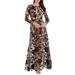 Ava Sequin Floral Embroidered Long Sleeve Gown - White - Dress the Population Dresses