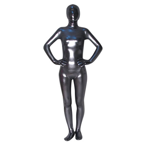 Glänzende Zentai-Anzüge Cosplay Kostüm Bodysuit Dienstmädchenkostüm Cosplay Karnevalskostüm Ganzkörperanzug Damen Einheitliche Farbe Sexy Kostüm Latex Glänzend Metallisch Kostüm für Halloween Karneval Image