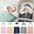 Visland Newborn Baby Wrap Swaddle Knitted Zipper Thicken Multi-functional Stroller Cover Blanket for Outdoor