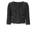 Collarless Tweed Cropped Jacket