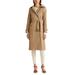 Water Resistant Cotton Blend Trench Coat With Removable Hood