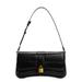 Padlock Croc Embossed Shoulder Bag