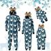 Baqcunre Mens Merry Christmas Family Outfit with Mens Zip Hoodie Christmas Jumpsuit Set Pajamas for Men Family Christmas Pajamas Matching Sets Pajama Set Lounge Set Blue S