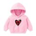 HBYJLZYG Christmas Sweatshirt Hoodies Sweater Loose Pullover Outerwear Toddler Baby Long Sleeve Casual Xmas Love Print Novelty Xmas Tops For The Baby Gift