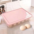 24 Grid Egg Storage Box with Lid for Refrigerator - Kitchen Organizer for Freshness, Dustproof Egg Tray