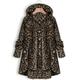 Women's Fleece Jacket Sherpa Jacket Teddy Coat Outdoor Valentine's Day Daily Fall Winter Coat Regular Fit Windproof Warm Comtemporary Stylish Plush Jacket Long Sleeve Leopard Plain Oversize Black