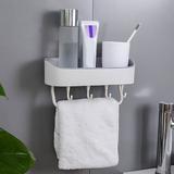 Aufmer Bathroom Supplies Hooks Bathroom Towel Rack Sucker Shelves Product With Hookerâœ¿2024 Latest Upgradeï¼�