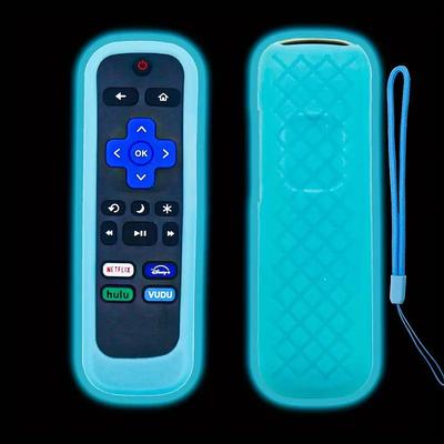 Glowing Non-Slip Silicone Remote Case for Roku TCL HisenseDurable Versatile Protection with Color Tie