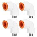 4pcs G1/2in 20mm Male Thread Diameter PPR Plastic Water Pipe Connector Fittings Connection