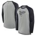 Men's Nike Heather Gray/Navy Minnesota Twins Authentic Collection Game Time Raglan Performance Long Sleeve T-Shirt