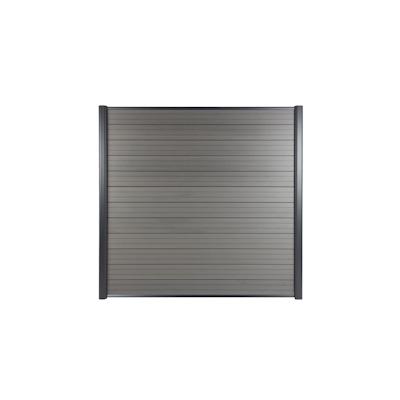 KARAT WPC Zaun Komplettset 180 x 180 cm - Gartenzaun Sichtschutzzaun Windschutzzaun - Inklusive Montagematerial (WPC-Pfosten) Image
