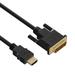 DVI to HDMI Cable HDMI Male to DVI-D Male Bi-Directional Adapter Cable HDMI to DVI-D 24+1 High Speed Cable Support 1080P HD for Raspberry Pi Roku Xbox One PS5 Blue-ray 1.8m
