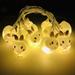 Zynic Battery Powered Easter Bunny LED String Lights 10 Lights 1.65m Battery Powered For Decorative