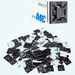 200 PCS 1/2inch Black 3M Back-Glue Self Adhesive Cable Zip Tie Mounts Wire Cable Clips Holders Management Anchors Organizer Holders Squares (HS-100)