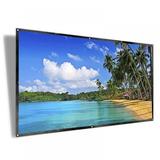 Popvcly 120 Inches Projector Screen Large Outdoor Portable Movies Screen Canvas Material Folded Easy to Carry