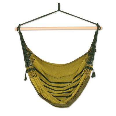 Cotton hammock swing, 'Amazon Forest'