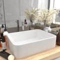 Lavabo de luxe Blanc mat 41x30x12 cm Céramique vidaXL