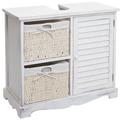 Jamais utilisé] Meuble sous-vasque HHG 672, meuble sous-vasque de salle de bain 60x65x31cm shabby