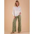 Fluid Trousers with Floral Motifs for Maternity, by ENVIE DE FRAISE green