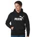 PUMA Men's Essentials Big Logo Fleece Hoodie (Size XXXL) Black-White, Poly + Cotton,Fleece