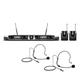 LD Systems U518 Double Headset Mic Wireless System Black