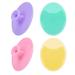 4 Pcs Face Scrubber Silicone Facial Cleansing Brush Face Exfoliator Massager Blackhead Acne Pad Face Skin Care for Deep Cleaning
