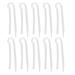 10pcs Professional Hearing Aid Tubes for Most Hearing Aids R Type Soft Flexible BTE Earmold Hearing Aid Tube Replacement Hearing Aid Supplies 3.6*2.0mm