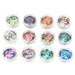 Shining Nail Art Glitter Sequins Nail Sequins Iridescent Flakes Mixed Color Nail Glitter 12Boxes/Set