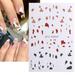 TINYSOME Color Wave Line Design Nails Art Stickers Golden Strips French Decal Wraps