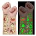Partywind 10 Sheets Luminous Christmas Temporary Tattoos for Kids Stocking Stuffers and Gifts Christmas Party Decorations Supplies Favors for Birthday Xmas Holiday Stickers Games Toys for Boys Girls