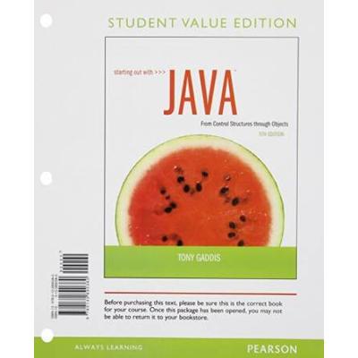 Starting Out With Java: From Control Structures Through Objects Plus Myprogramminglab With Pearson Etext -- Access Card