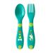 Chicco First Cutlery with Baby Self Feeding Spoon & Fork Suitable For Training Toddlers 12m+ (Neutral)