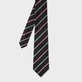 Paul Smith Black Silk Multistripe Tie