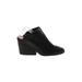 Lucky Brand Mule/Clog: Black Print Shoes - Women's Size 5 1/2 - Almond Toe