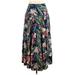 Casual Maxi Skirt Long: Blue Floral Bottoms - Women's Size 2X