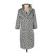 Gretchen Scott Designs Casual Dress: Gray Leopard Print Dresses - Women's Size Small