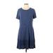 Gap Casual Dress - Sweater Dress: Blue Dresses - Women's Size Large