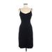 Guess Jeans Casual Dress - Sheath V Neck Sleeveless: Black Solid Dresses - Women's Size Medium