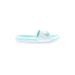 Nike Sandals: Slide Wedge Feminine White Print Shoes - Women's Size 10 - Open Toe