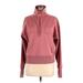 Active by Old Navy Sweatshirt: Pink Solid Tops - Women's Size Medium