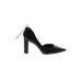 Carvela Heels: D'Orsay Chunky Heel Cocktail Party Black Print Shoes - Women's Size 41 - Pointed Toe