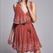 Free People Dresses | Free People Sylvia Wrap Dress Large | Color: Red/White | Size: L