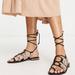 Free People Shoes | Free People Mantra Mirror Detail Gladiator Sandals In Black Size 41 (Us 11) New | Color: Black | Size: 11