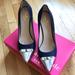 Kate Spade Shoes | Kate Spade Ny Paloma Navy Pumps W/ Silver Cap Toe | Color: Blue/Silver | Size: 8.5