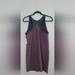 Athleta Dresses | Athleta Whirlwind Racer Back Tank Dress Built In Shelf Bra | Color: Black/Purple | Size: M